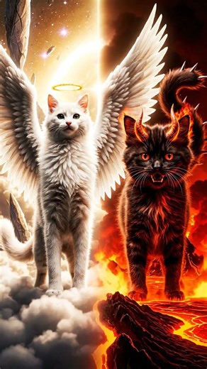 Wait For Your Cat Side… Angel or Demon? #trending #cat