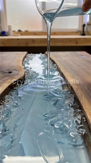 Frozen Ice Table ❄️ Epoxy Resin Transformation