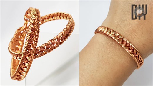 How to make a braided copper wire bracelet | Step-by-step DIY jewelry tutorial