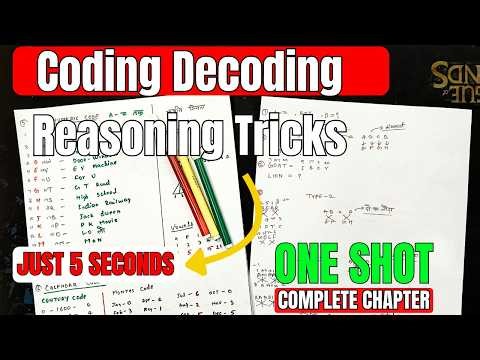 Coding Decoding Reasoning | SSC Railway Banking Exams | Coding Decoding Shortcut Tricks