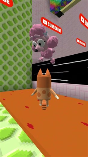 Bingo and Coco Plays a Minecraft Duo 🥰🤡 Pt.1🔥 #shorts #minecraft #roblox #bluey