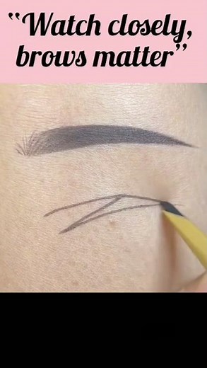 learn how to draw perfectly eyebrows shape with pencil ❤️😱✨