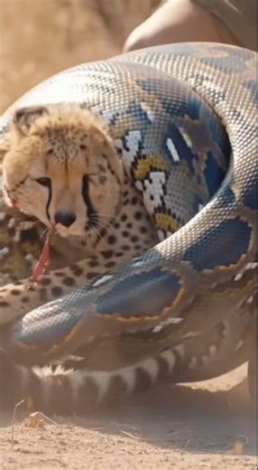 Brave Rescue Team SAVES Cheetah From Giant Python Attack! 🐆🐍 #shorts