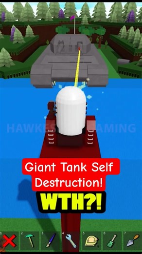 Roblox Build a Boat for Treasure Mouse controlled Auto Minigun vs Giant Tank! #babft #roblox