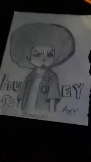 How to draw Huey from boondocks #borntodraw #boondocks