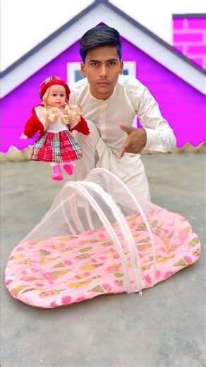 Folding Teddy Print Mattress with Mosquito Net 🥹