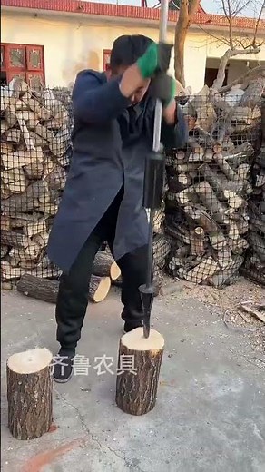 inertia wood splitter, easy wood splitter, firewood splitter tool, no bend wood splitter,