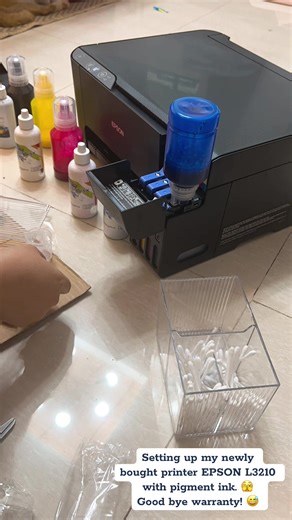 Epson L3210 Printer Setup with Pigment Ink