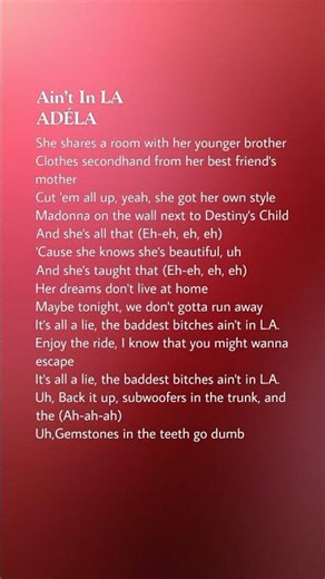 ADÉLA - Ain't In LA #lyrics #adéla #aintinla #prima