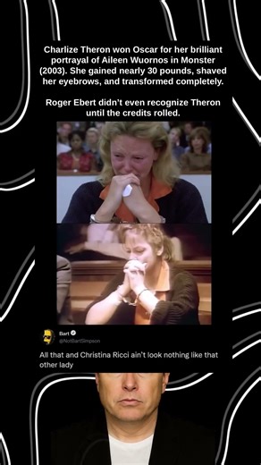 Charlize Theron won Oscar for her brilliant portrayal of Aileen Wuornos in Monster (2003).