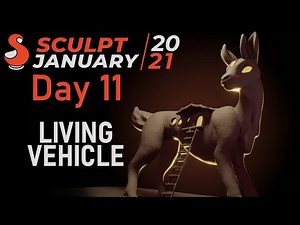 Sculpt January 2021 Day 11 - Living Vehicle // Blender Timelapse