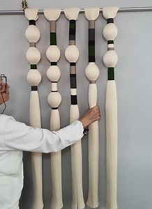 Mexican Fiber Wall Art: Large Tassels, Wrapped Rope Decor - Etsy