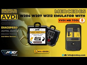 How To Program M4KEY Mercedes W204 W207 W212 Emulator With VVDI MB TOOL - XHORSE