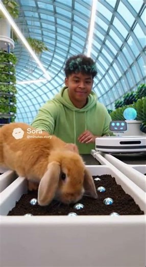 Rabbit DESTROYS Competition in Instant Planting Race! #petwins #challenge