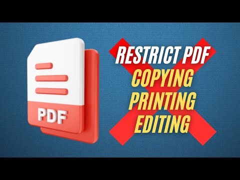 Protect PDF File from Copying, Editing or Printing (100% FREE)