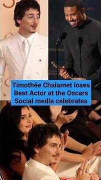 Timothée Chalamet loses Best Actor at the Oscars Social media celebrates #timotheechalamet #oscars