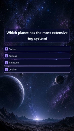 Space Quiz | Which planet has the most extensive ring system?