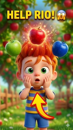 WAIT! Baby Rio is Hungry 😱 | Find the RED Apple 🍎 | Fun Kids Learning Game #shorts