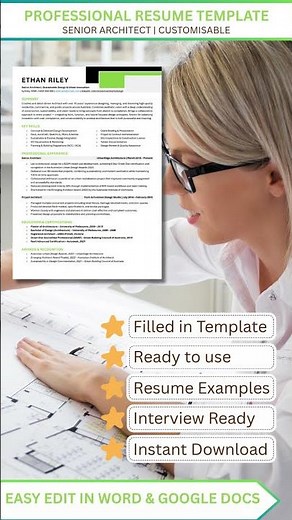Senior Architect Resume Template 🏗️