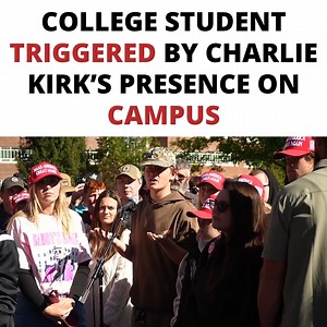 College Student TRIGGERED By Charlie Kirk's Presence on Campus Subscribe to The Charlie Kirk Show: http://apple.co/2VCxGsh Join Charlie Kirk Exclusive today: https://members.charliekirk.com | Charlie Kirk