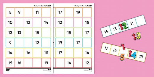 Missing Number Tracks 0-20