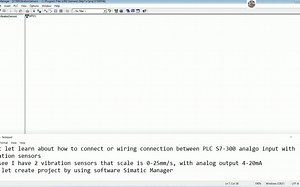 SIMATIC Manager PLC S7-300 analog input connect with 2 vibration sensors