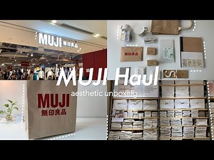 MUJI Haul Vlog | aesthetic chill shopping haul unboxing✨