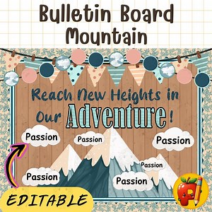 Mountain Adventure Bulletin Board Kit | Classroom Decor | Door Decor | Digital Download | Printable | Motivational - Etsy