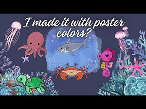 Cute Ocean Animals Drawing | Fun Sea Creatures Animation | Marine Life Cartoon