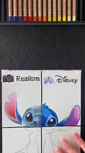 19K views · 96 reactions | Drawing Stitch in 4 Different Styles #coloredpencil #coloring #satisfying | Franciszek Bielak | Facebook