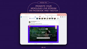 Automatically promote your Mixcloud Live stream on Facebook & Twitch in 4 easy steps ⤵️ 1️⃣ Click on 'Broadcast Live' or visit 🔗 mixcloud.com/live/new 2️⃣ Go to the 'Promote stream' section and enable either 'Facebook' or 'Twitch' depending on which platform you wish to promote your Mixcloud Live stream to. 3️⃣ To connect your Facebook account to Mixcloud Live you'll need to click 'Enable' where you’ll get presented with an overlay that will guide you through to connect your Facebook account. S