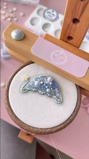 Beads Art Jellyfish Beaded Brooch Step by Step Tutorial Video #brooch #handmade #beadart