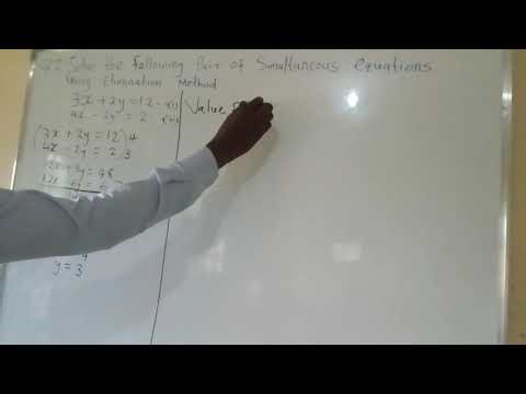 How to Solve Simultaneous linear equations By Elimination method