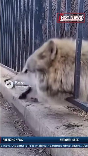 Breaking News: Orange Cat Fearlessly Attacks a Wolf in a Terrifying Backyard Showdown