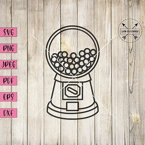 Gumball Machine, Gum Ball Machine, Candy Svg, Candy Clipart, Vintage Gumball Dispenser, Bubble Gum Machine, Retro Gumball Machine, Cricut - Etsy Australia