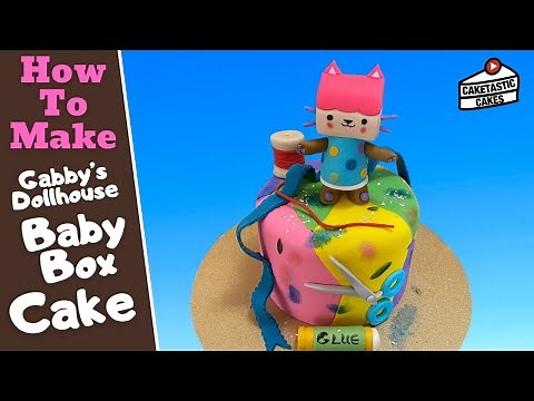 Gabby's Dollhouse Baby Box Cake Tutorial