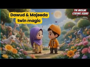 Dawud & Majeeda Twins ✨️ magical islamic muslim kids Nasheed song✨️ #twinmoments #muslimkids 💖💚 