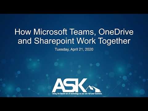 How to Make Microsoft Teams, OneDrive and SharePoint Work Together Webinar Recording