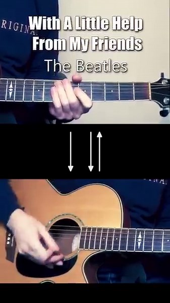 How to play "With A Little Help From My Friend" by The Beatles #shorts #guitar