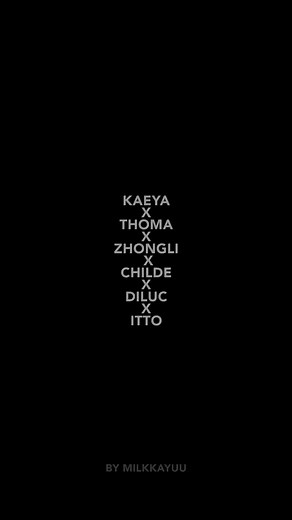 Genshin Impact Characters - Kaeya, Diluc, Thoma, Itto, Zhongli, Childe, Tartaglia