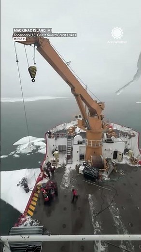 Person Trapped on Ice Gets Rescued by Coast Guard