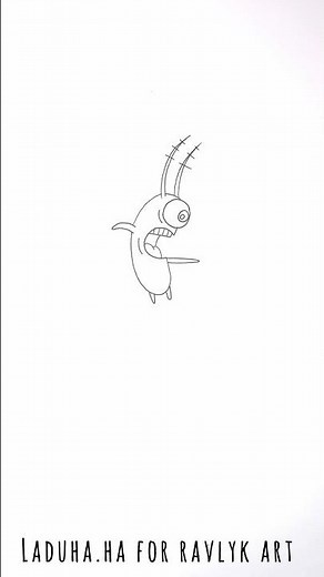 🦠🌊 Sheldon J. Plankton from SpongeBob 🧪 Quick Nickelodeon Art ✅ #shorts #drawing #RavlykArt