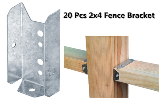 Watch 20 Pcs 2x4 Fence Bracket Deck Rail Bracket on Amazon Live