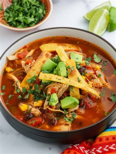 Easy Chicken Tortilla Soup Recipe | Souptember Day 6