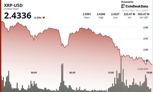 XRP Price News: Ripple Plunges 8% as Bitcoin Falls Under $107,000
