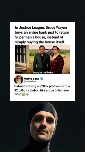 batman flexing money in front of superman