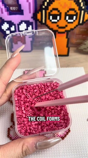 Hell of a Boss Pink Snake Pixel Art! 🐍✨ #pixiecraft #minifusebeads