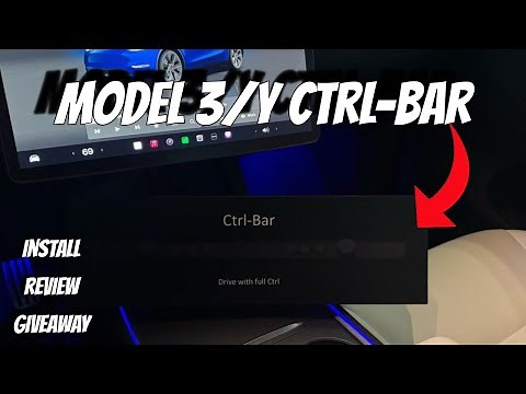 Tesla Model 3 & Y Ctrl-Bar Install, Review, & Giveaway - New 2.0 Update!