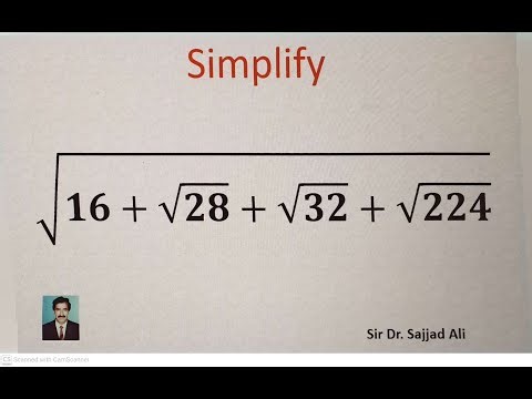 A very nice square root simplification problem||3-nomial square root problem\\\\{"simpleText":"Sign in"}{"simpleText":"Sign in"}{"runs":[{"text":"Save"}]}Want to watch this again later?Understanding Mathematics with Prof. Sajjad Ali{"simpleText":"Personalized"}{"simpleText":"None"}{"runs":[{"text":"Unsubscribe"}]}Understanding Mathematics with Prof. Sajjad Ali?Understanding Mathematics with Prof. Sajjad Ali?9:43{"content":"Understanding Mathematics with Prof. Sajjad Ali"}{"content":"129 views"}{