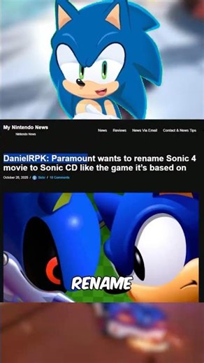 Sonic Movie 4 LEAKS Amy Rose & Sonic CD Title! 😱 #Shorts